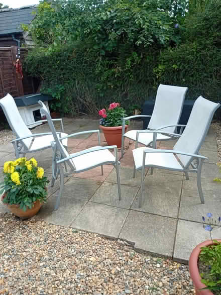 Photo of free 4 large garden chairs (Bracknell & other areas) #1