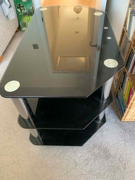 Photo of free Black Glass and Chrome TV Stand (Cheltenham GL51) #3