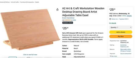 Photo of A2 table top easel similar to picture (Topsham EX3) #1