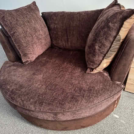 Photo of free Large cuddle swivel chair - brown (NE5 Cowgate) #2