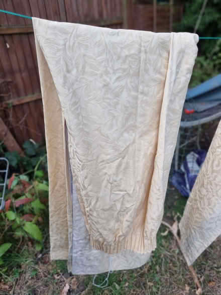 Photo of free Pair Large, Lined Patio Window Curtains. Pale Yellow (HA0) #3