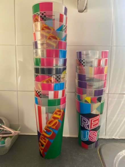 Photo of free 21 reusable pint cups (Hendon. NW4) #1