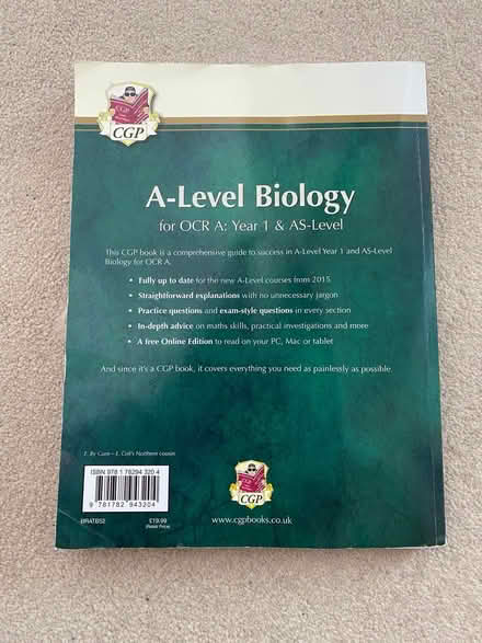 Photo of free A level Biology book (Bh23) #2