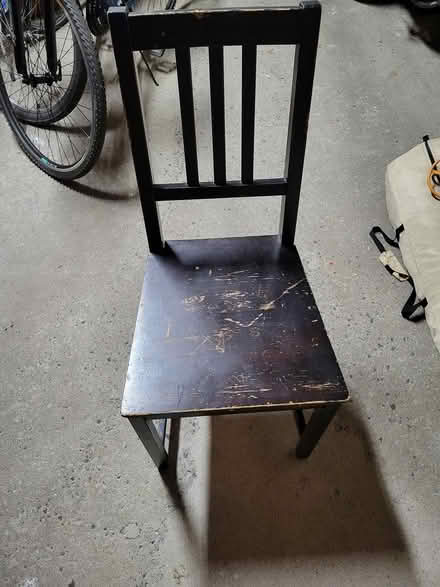 Photo of free IKEA wood chair well worn (Montreal road and St Laurent) #1