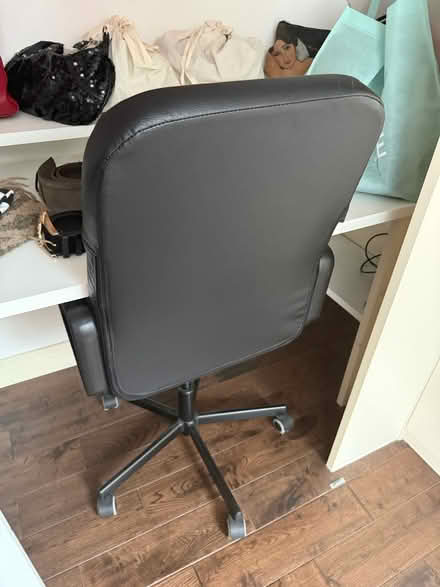 Photo of free Office chair black faux leather (N13) #2