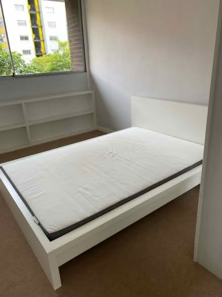 Photo of free IKEA MALM white double bed frame (Farringdon EC1) #1