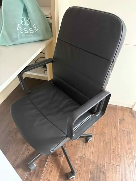 Photo of free Office chair black faux leather (N13) #1
