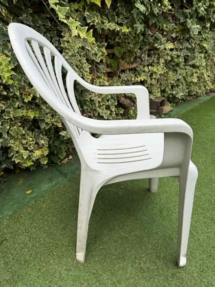 Photo of free Single white plastic garden chair (SW18) #3