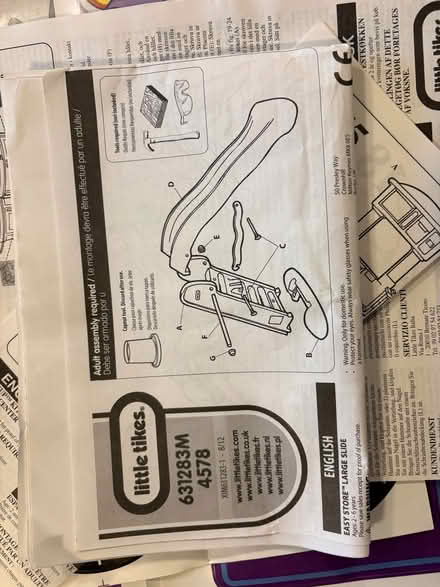 Photo of free Little Tikes stickers , tap, buttons , and instructions. (Sutton Pools OX14) #3