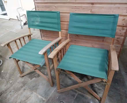 Photo of free Old directors chairs pair (Fairfield Park) #1