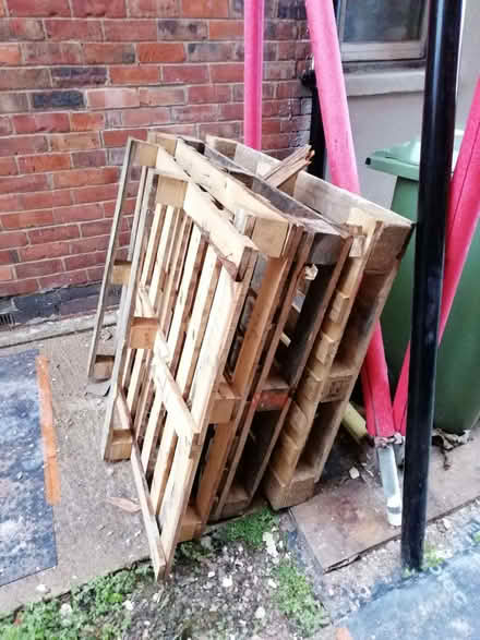 Photo of free 4 used wooden pallets (Whaddon GL52) #1