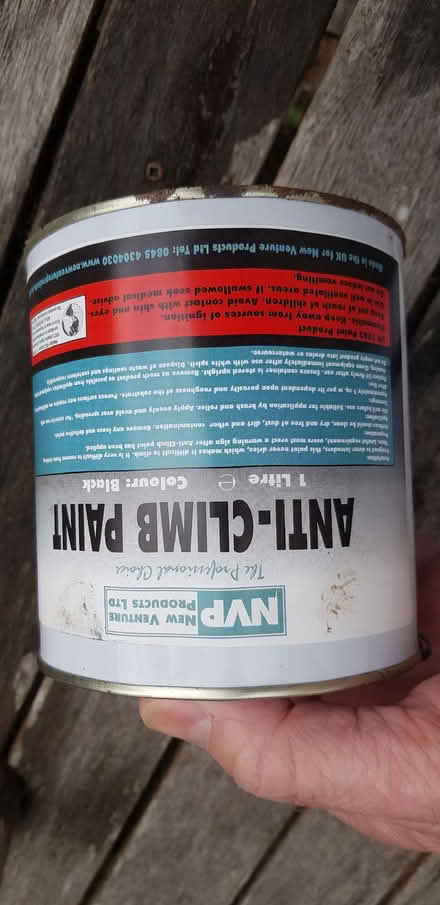 Photo of free 2 tins Anti-climb security paint (Bowbridge GL5) #2