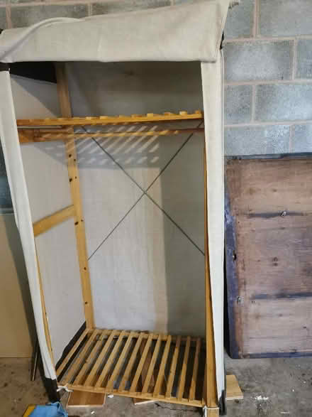Photo of free Wooden frame canvas wardrobe (Leominster HR6) #1