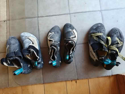 Photo of free 3 pairs Scarpa climbing shoes (Cherry Tree Lane NG12) #1