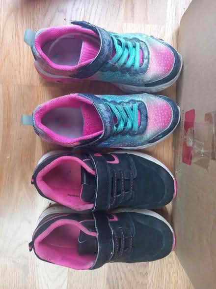 Photo of free 2 pairs girls trainers size 13 (Stone Cross BN23) #1