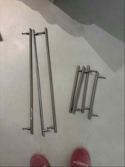 Photo of free Satin chrome cupboard handles (N1 - Barnsbury) #1