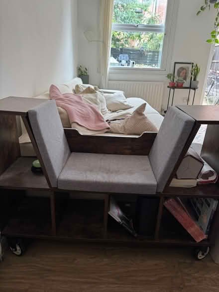 Photo of free Bookcase Storage Shelf w Cushion (South Hackney) #1
