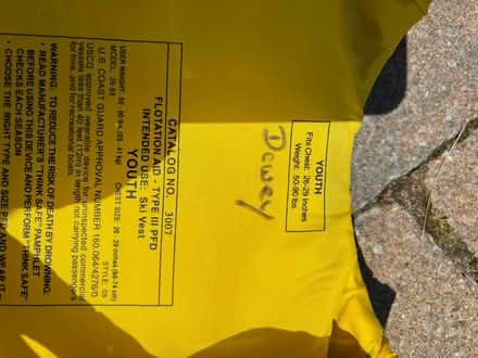 Photo of free Youth life jacket (Wayland (Wayland (near Claypit Hill)) #2