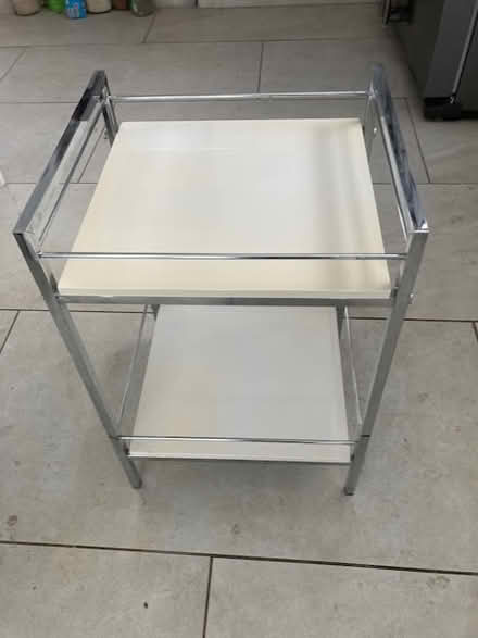 Photo of free White and chrome table (Wickford) #1