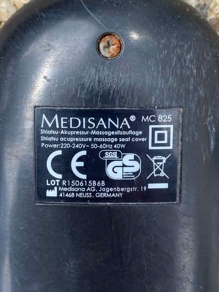 Photo of free Portable massage chair pad Medisana (SW20 Raynes Park) #4