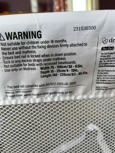 Photo of free Single bed toddler guard rail (DN11 (New Rossington)) #2