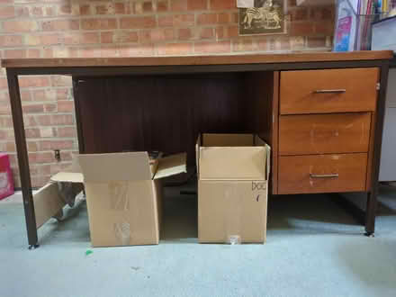 Photo of free Large wooden desk (Shillington) #1