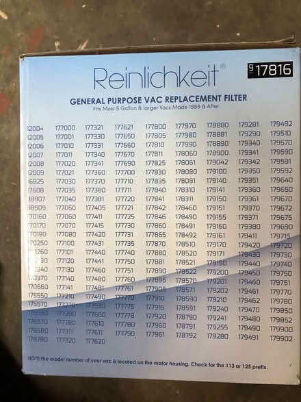 Photo of free Shop vac filters (Tacoma hilltop) (Tacoma (98405)) #1