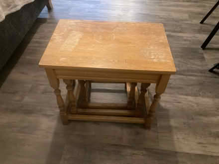 Photo of free Nest of three small coffee tables (Wood Street E17) #4