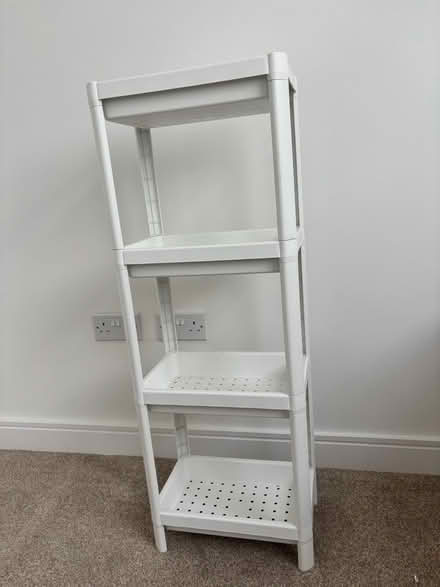 Photo of free Plastic white 4 tier shelves (Cathcart G44) #1