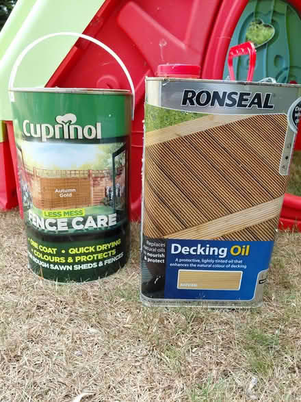 Photo of free Sundry exterior wood preserver (Farnham Common, SL2) #1