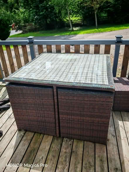 Photo of free Weather worn ratten 8 seater cube (CA10 2JB) #1