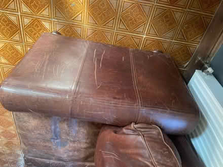 Photo of free Shabby Chic Leather Sofa (ME9) #2