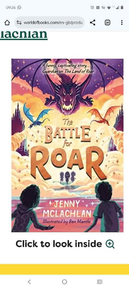 Photo of Books. Battle of roar. Dragon riders of roar. J. Mclaclan (Park Road EH22) #2