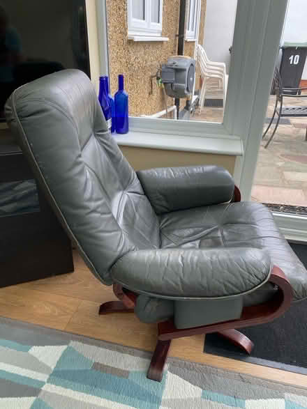 Photo of free Green Leather Swivel Chair (Spring Park CR0) #3
