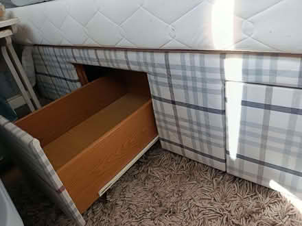 Photo of free Myers Superking Size divan bed with 4 drawers and headboard (Withymoor Village DY5) #3