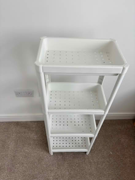 Photo of free Plastic white 4 tier shelves (Cathcart G44) #2