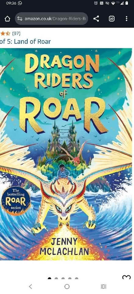 Photo of Books. Battle of roar. Dragon riders of roar. J. Mclaclan (Park Road EH22) #1