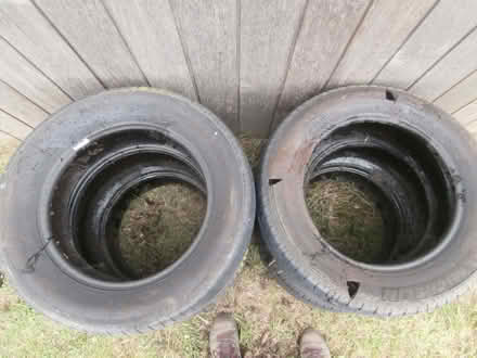 Photo of free 6 Old tyres. Been used in the garden. (Maxton TD6) #2