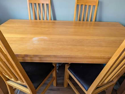 Photo of free Solid wood dining table and chairs (yapton) #1