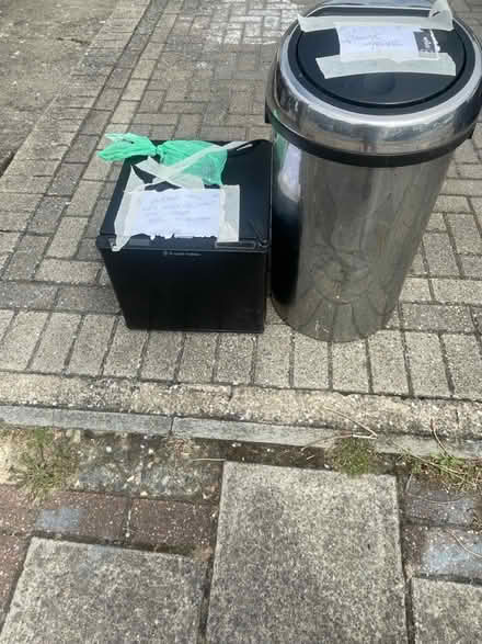 Photo of free Small fridge & large bin (BR1) #1