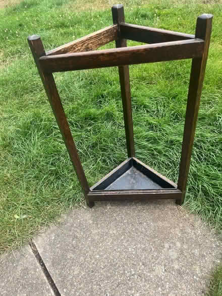 Photo of free Wooden umbrella/walking stick stand (Stanley Green BH15) #1