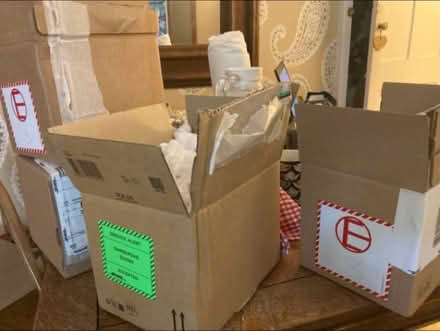 Photo of free 4 small/solid boxes + packing nuts (Wooburn Green, HP10) #1