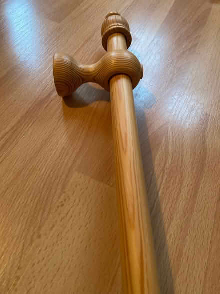 Photo of free short lilac curtains with pole etc (Hove Green BN3) #3