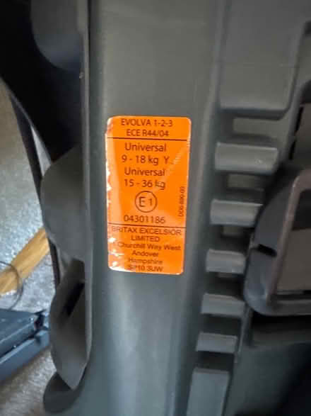 Photo of free Britax upright car seat (Shotley Bridge DH8) #1