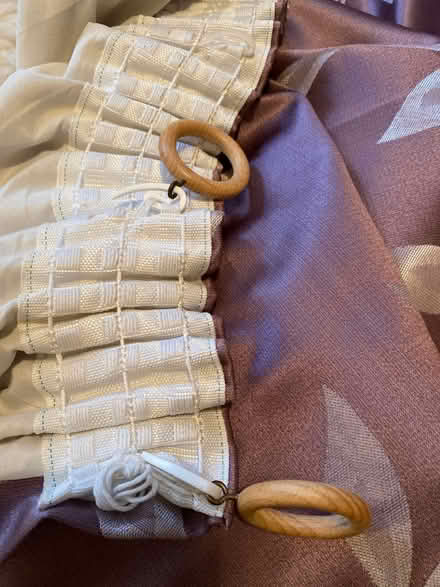 Photo of free short lilac curtains with pole etc (Hove Green BN3) #2