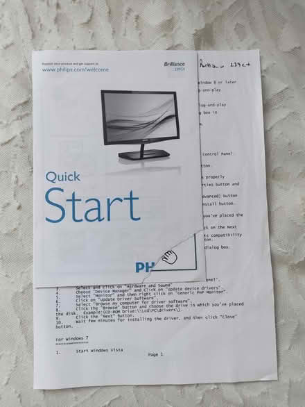 Photo of free Philips computer monitor (De Beauvoir/Dalston N1) #2