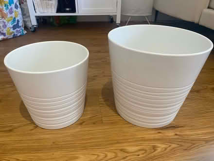 Photo of free White IKEA ‘Muskot’ plant pots (Carrington NG5) #1