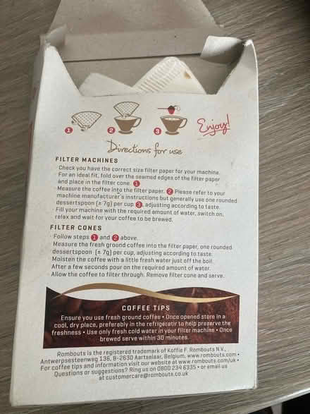 Photo of free Coffee filter papers (Beaconside ST16) #2