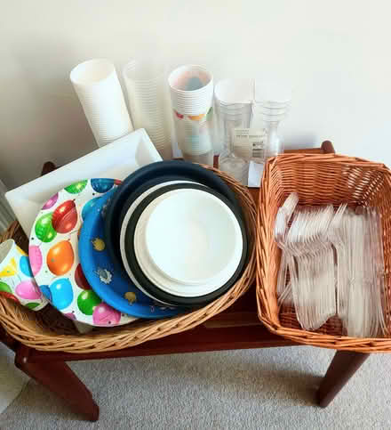 Photo of free Party Plates, Cutlery, Bowls, Cups & Wine Glasses (Surrey Heath GU24) #1