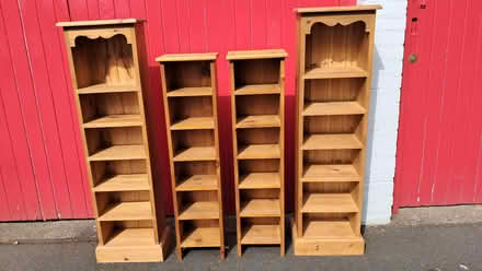 Photo of free 4 wooden shelving cabinets (GU22 Park Road Woking) #1
